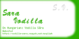 sara vodilla business card